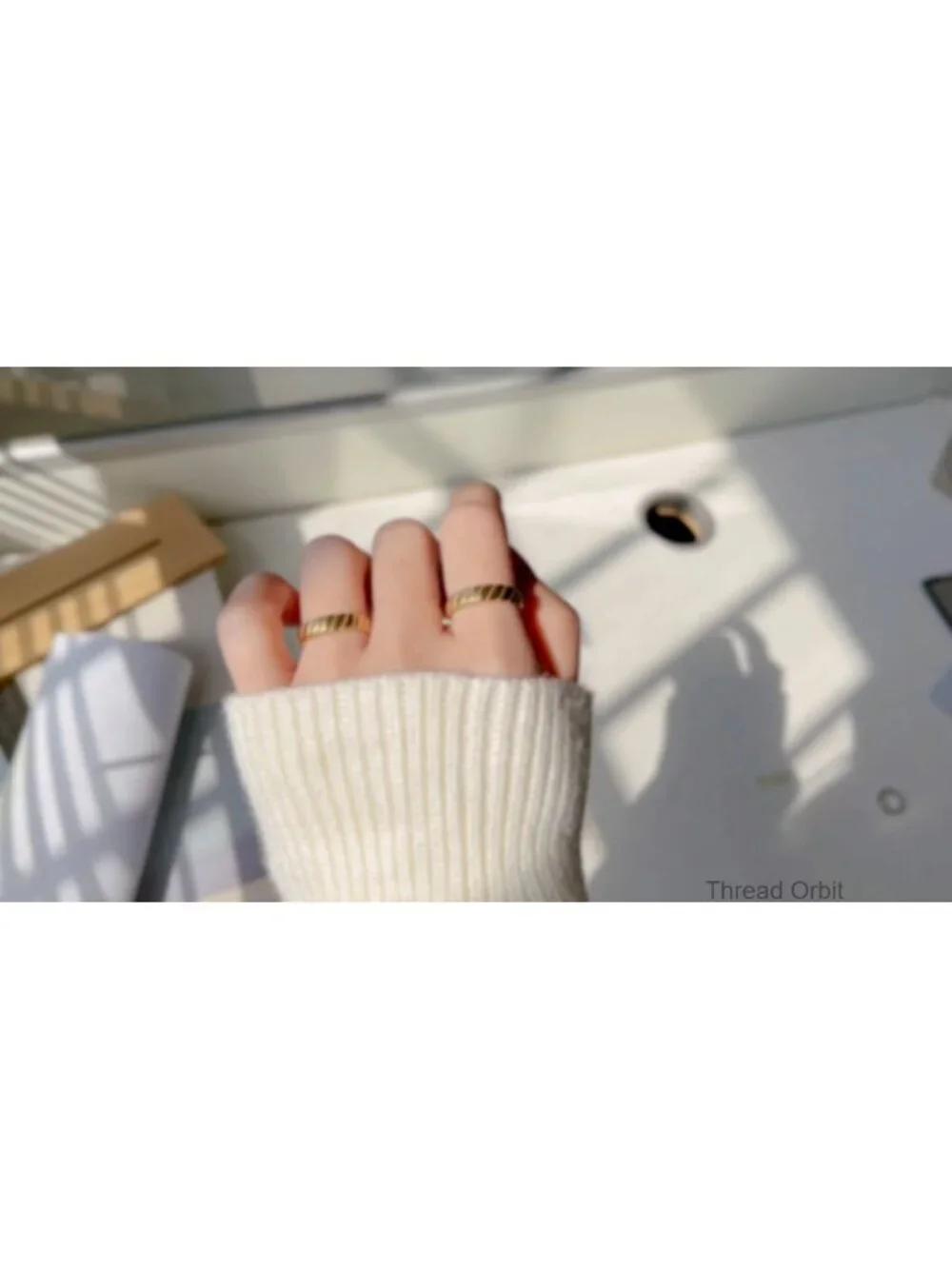 4mm Twisted Stacking Bands Ring 14K Gold Plated Women Stackable